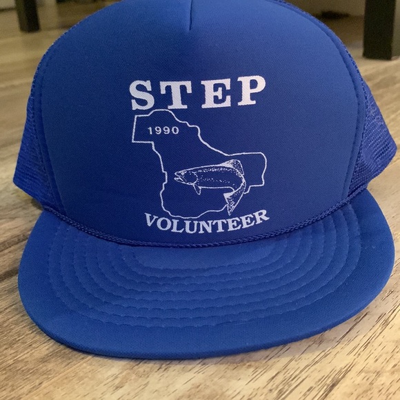 Otto cap trucker hat mesh back blue 1990 step volunteer - Picture 2 of 7